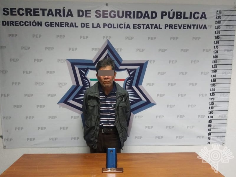 Por: Cortesía Policía detiene a presunto carterista de 64 años en el Centro Histórico de Puebla