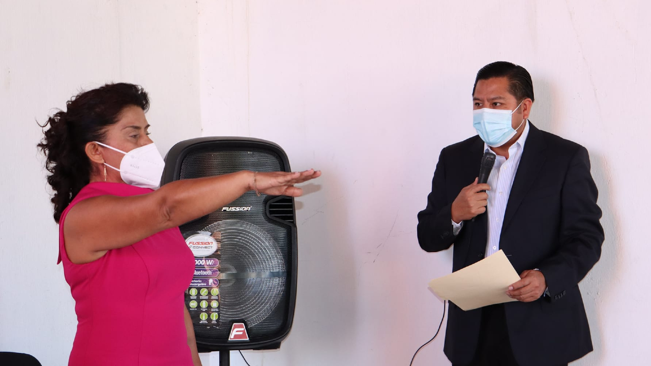 Por: Cortesía En Cuautlancingo continuaron las tomas de protesta de los dirigentes auxiliares