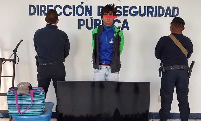 Por: Cortesía Ladrón de casa habitación es detenido en Tehuacán; saldrá libre si no existen denuncias en su contra