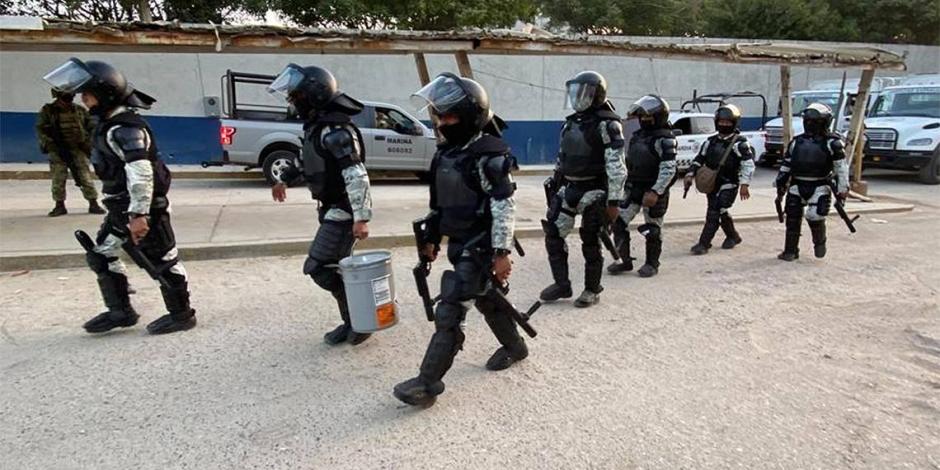 Por: Cortesía Al menos 17 lesionados entre policías estatales y Guardia Nacional tras motín en penal de Acapulco