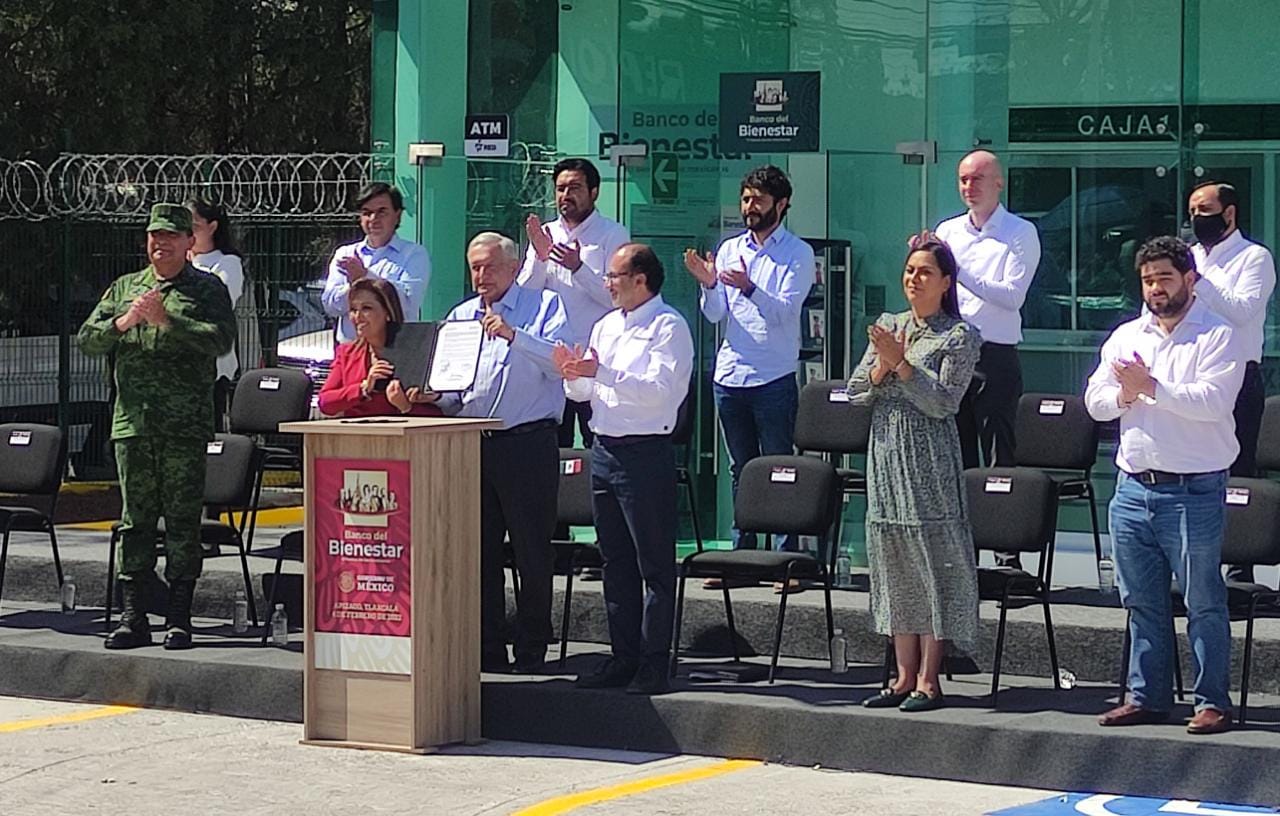 En el estado de Tlaxcala se inauguró una nueva sede del banco del Bienestar