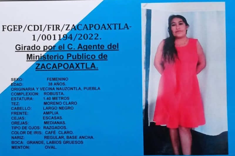 Por: Cortesía Localizan a mujer desaparecida en Nauzontla, fue hallada sin vida de Zoquiapan en la Sierra Norte de Puebla