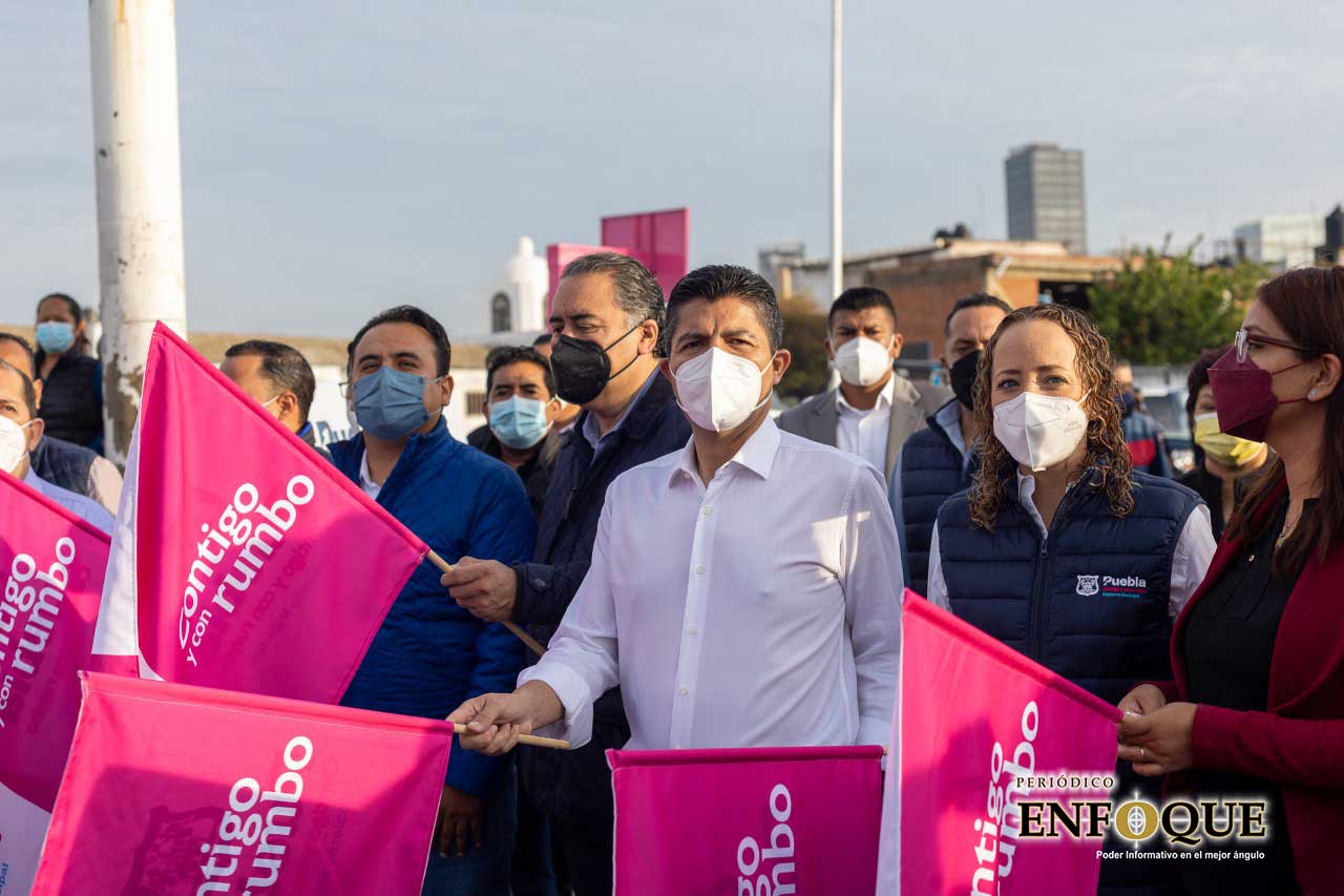 Eduardo Rivera da banderazo a rehabilitación de la prolongación 25 Poniente
