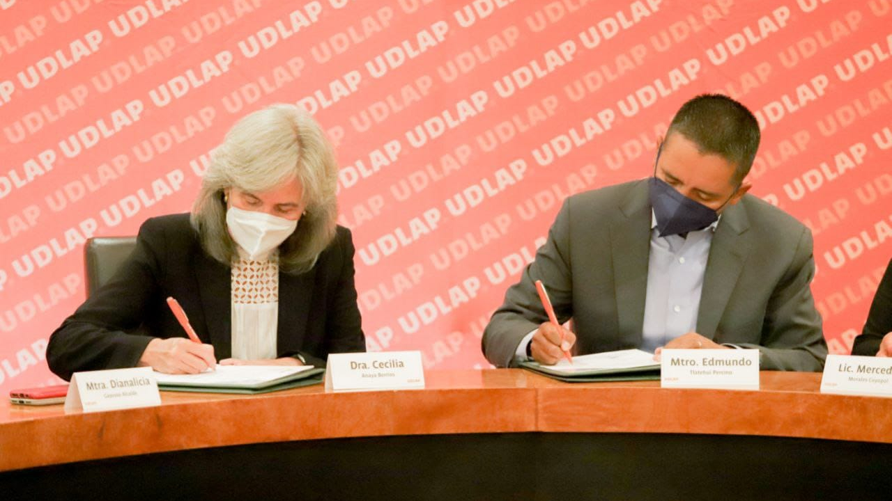 Por: Cortesía La UDLAP y el Ayuntamiento de San Andrés Cholula firmaron un convenio de colaboración para otorgar becas de colegiatura