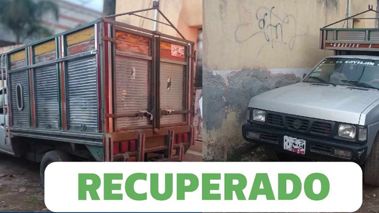 Por: Cortesía Policías de San Pedro Cholula impidieron el robo de una camioneta de redilas