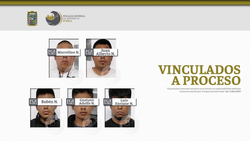 Por: Cortesía Envían a prisión a 5 hombres acusados del asesinato de un hombre y un niño en Huixcolotla