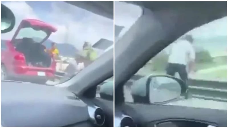 Por: Cortesía Fiscalía del Edomex identificó a motociclista que fue aventado de un puente; sufrió una fractura