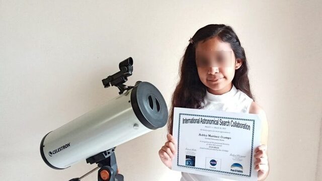 Por: Cortesía Ashley Martínez, la niña mexicana que acaba de descubrir un asteroide