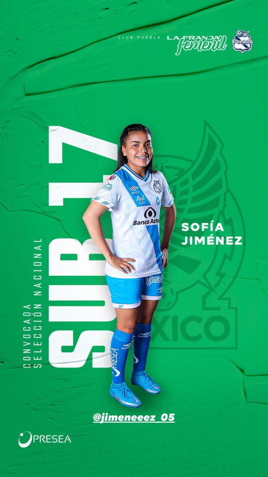 Por: Cortesía Jugadora del Puebla viajará a Italia para gira con la Selección Mexicana