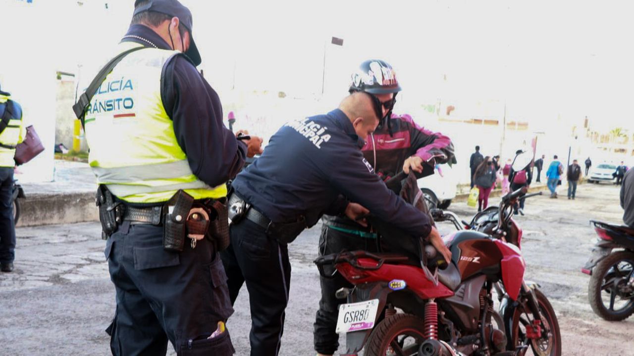 Por: Cortesía En San Pedro Cholula han sido aseguradas 62 motocicletas por falta de documentación