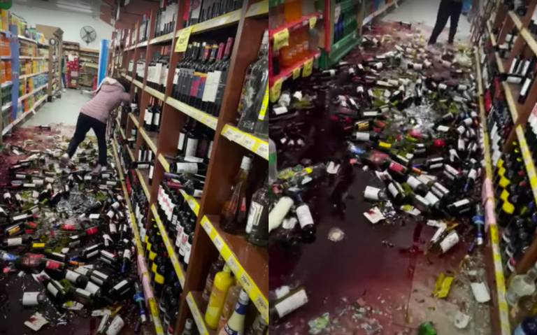 Por: Cortesía Mujer destruye cientos de botellas de vino tras ser despedida del supermercado donde trabajaba