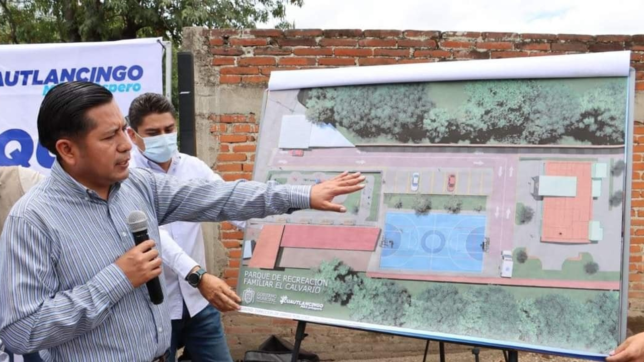 Por: Cortesía En Cuautlancingo inició la construcción del Parque el Calvario