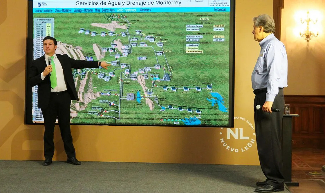 Por: Cortesía Sube flujo de agua por nivel de presas en Nuevo León: Samuel García