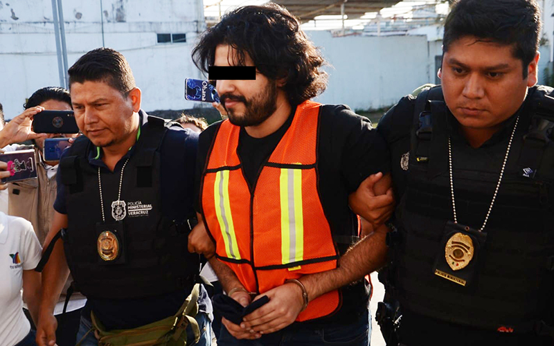 Por: Cortesía Marlon 'N' presunto feminicida llegó a audiencia inicial en sala de juicios orales en Veracruz