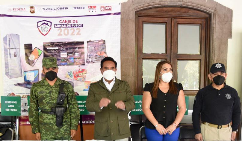 Campaña de Canje de Armas de Fuego inició en el municipio de Tlaxcala