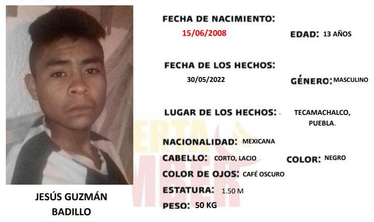Jesús Guzmán fue visto por última vez en Tecamachalco; ayuda a localizarlo
