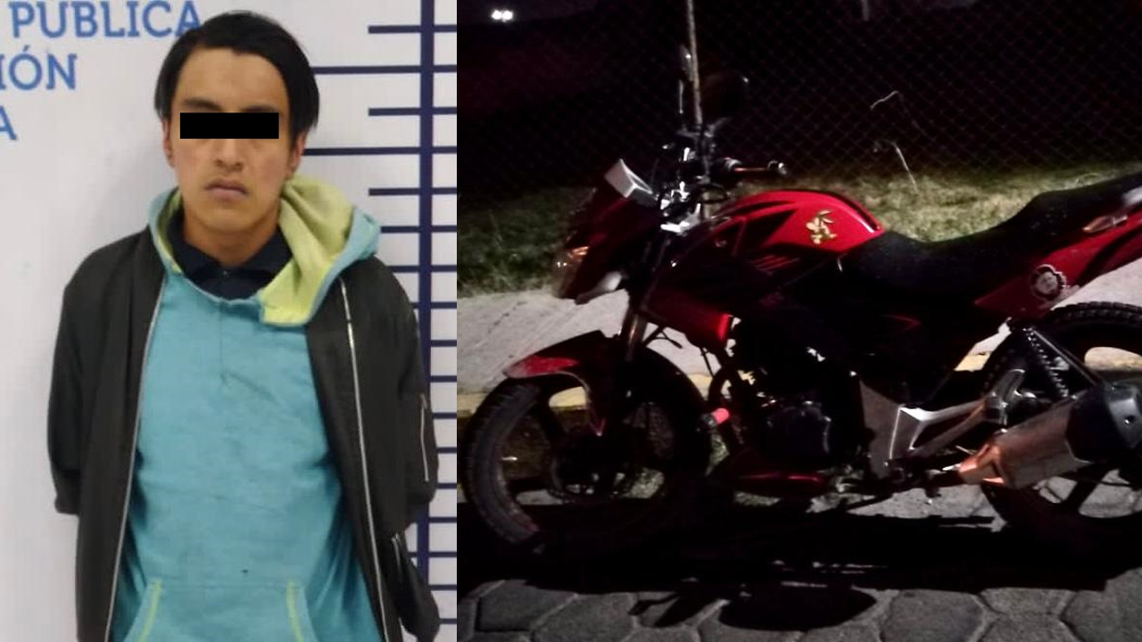 Por: Cortesía Detienen en San Andrés Cholula a presunto ladrón de motocicletas