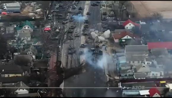 Por: Cortesía Fuerzas ucranianas atacan convoy de tanques rusos que se dirigían a Kiev