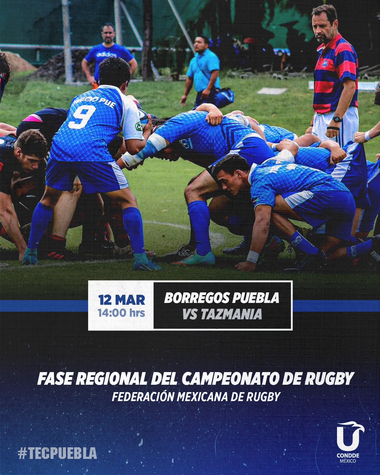 Por: Cortesía Será este sábado el debut de Borregos Puebla en rugby
