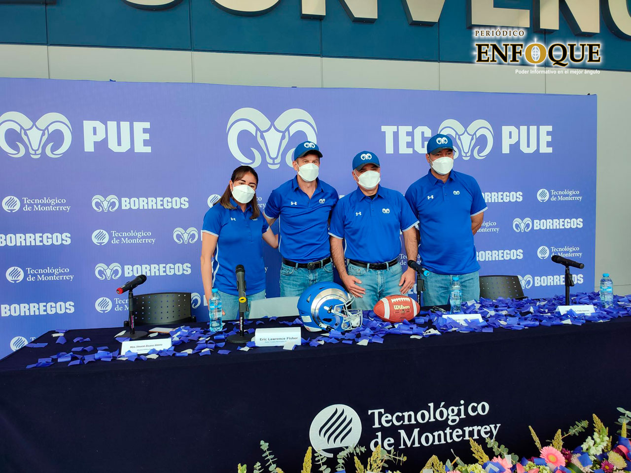 Por: Cortesía Momento histórico: Eric Fisher es presentado con Borregos Puebla