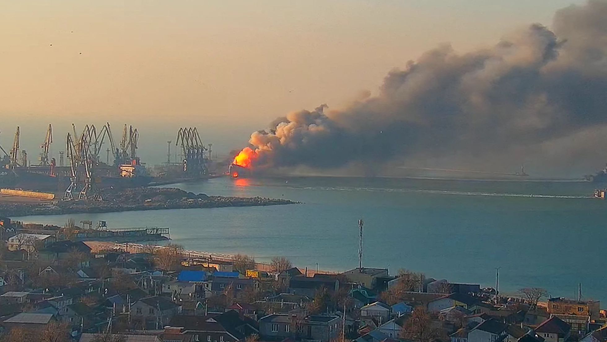 Por: Cortesía Ucrania comunicó haber destruido un gran navío de desembarco ruso