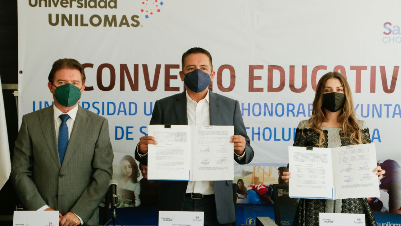 Por: Cortesía Ayuntamiento de San Andrés Cholula llevó a cabo la firma de convenios de colaboración con las universidades del municipio
