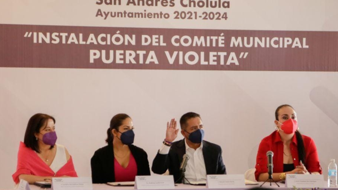 Por: Cortesía En San Andrés Cholula instalaron el Comité Municipal “Puerta Violeta”