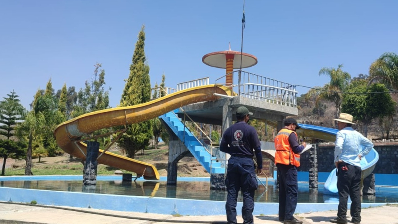 Por: Cortesía Previo a las vacaciones de Semana Santa en San Pedro Cholula ya iniciaron las supervisiones a los balnearios