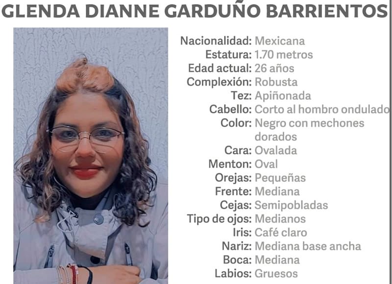 Por: Cortesía ¡Ayúdanos a localizarla! Glenda fue vista por última vez en Rafael Lara Grajales el 18 de febrero de 2022