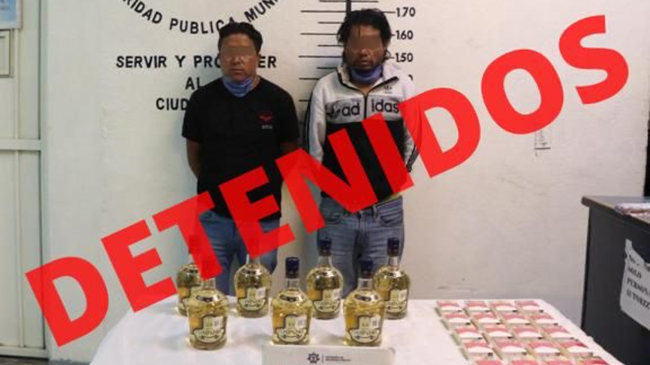 Por: Cortesía En San Pedro Cholula; Un trio de maleantes asalta un Oxxo y son detenidos