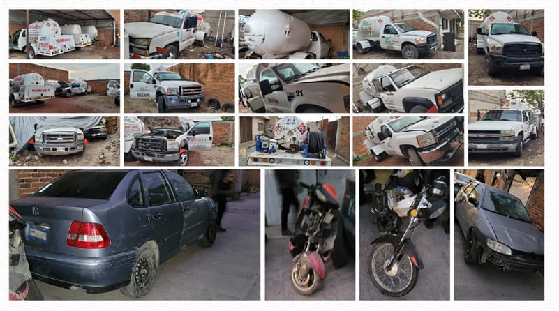 Por: Cortesía Fiscalía Puebla aseguró 15 pipas de gas y droga durante cateo  en Santa María Moyotzingo, Texmelucan