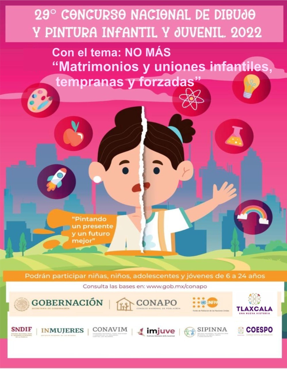 Invita COESPO a participar en el 29° Concurso Nacional De Dibujo y Pintura Infantil y Juvenil 2022