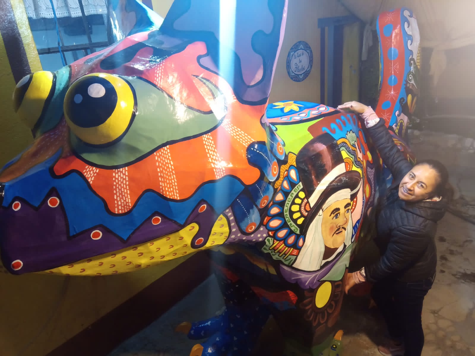 Plasma Miguel Terreros diversidad tlaxcalteca con alebrije monumental