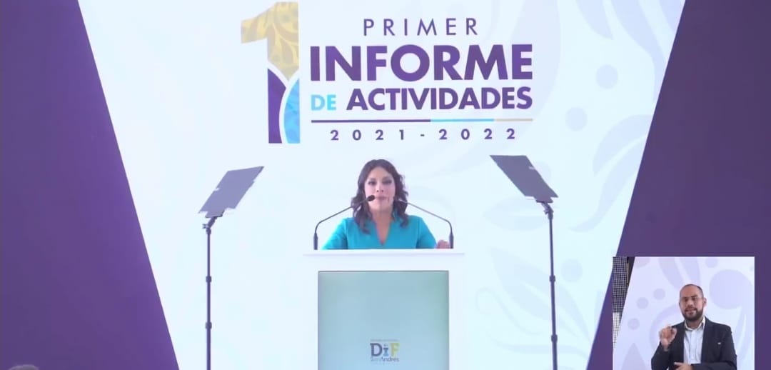  Rinde Primer Informe de Labores Guadalupe Cuautle Torres presidenta del SMDIF de San Andrés Cholula