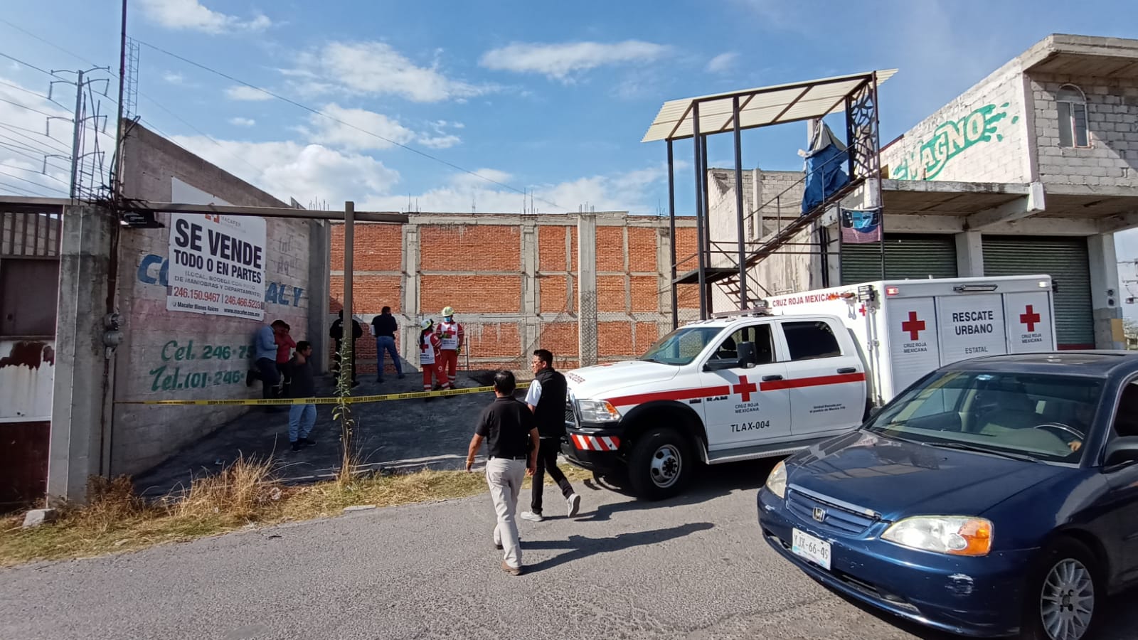 Por: Cortesía Muere hombre tras caer de la parte alta de su domicilio, en Chiautempan