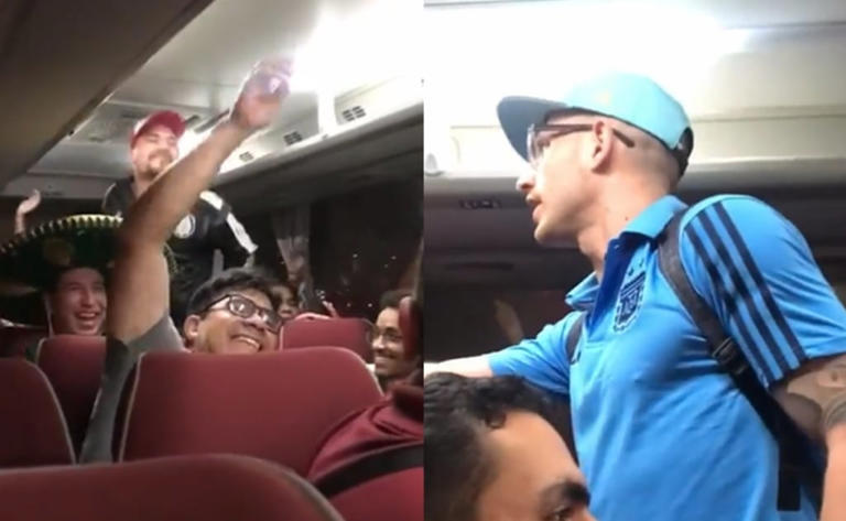 Por: Cortesía Aficionados mexicanos hacen enfurecer a argentino por cántico de las Malvinas (Vídeo)