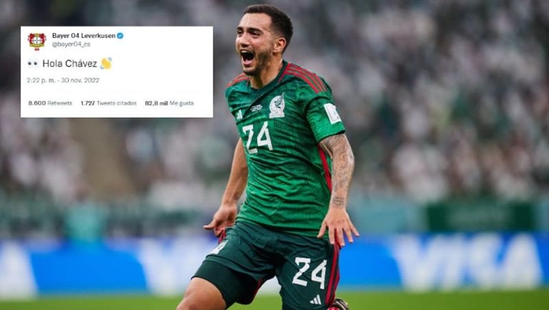Por: Cortesía Bayer Leverkusen y su guiño a Luis Chávez tras el golazo en el México vs Arabia