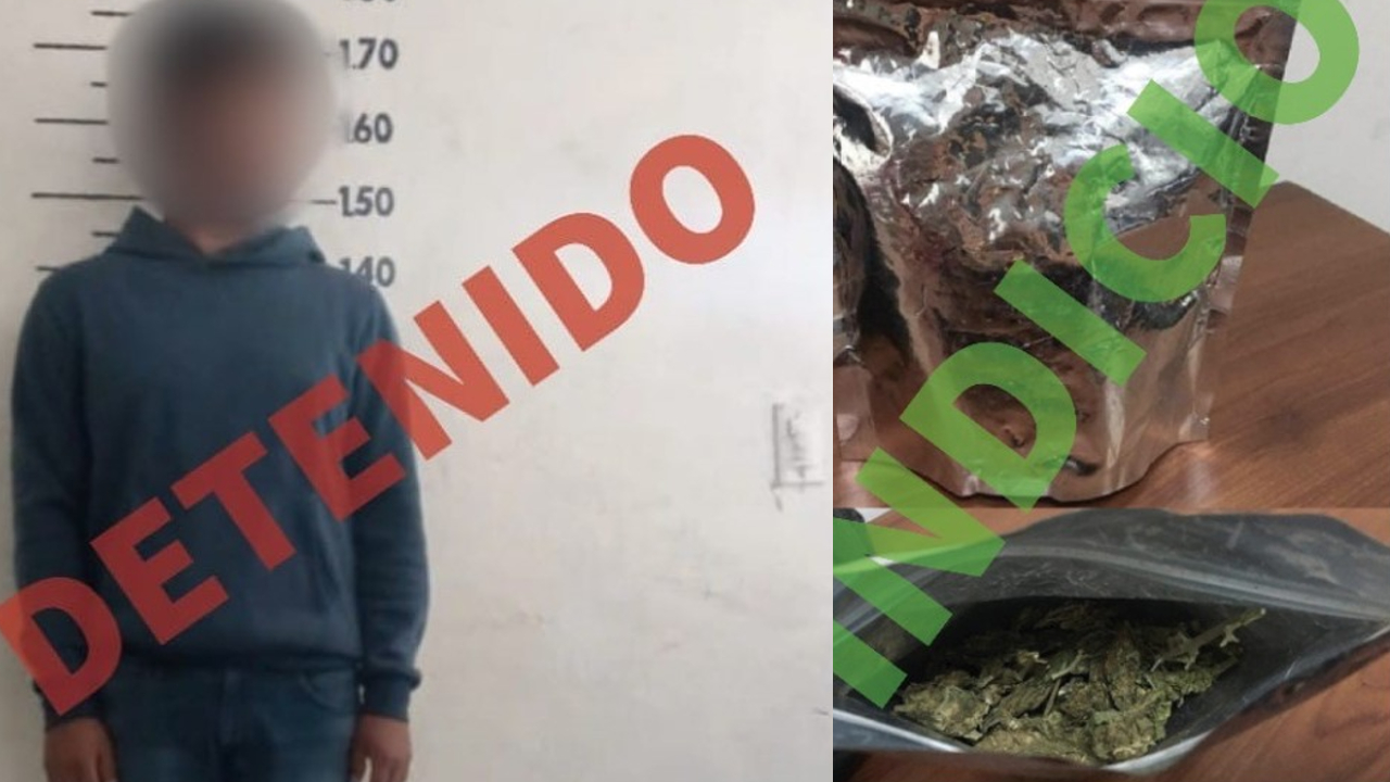 Por: Cortesía Detienen a presunto narcomenudista de cannabis en San Pedro Cholula
