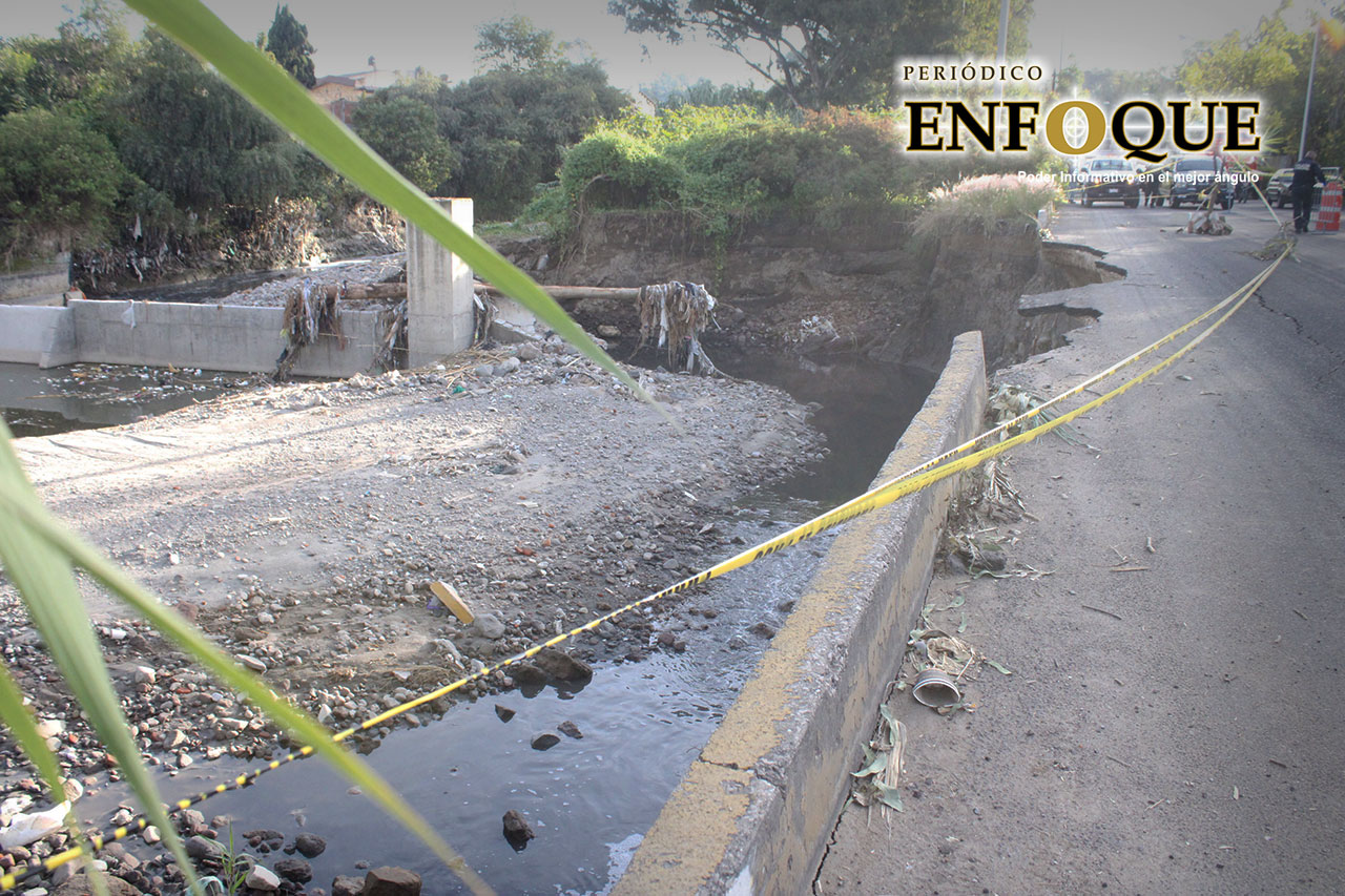 Por: Periódico Enfoque Construirán barda para mitigar riesgo tras desgajamiento del Puente Vicente Suárez