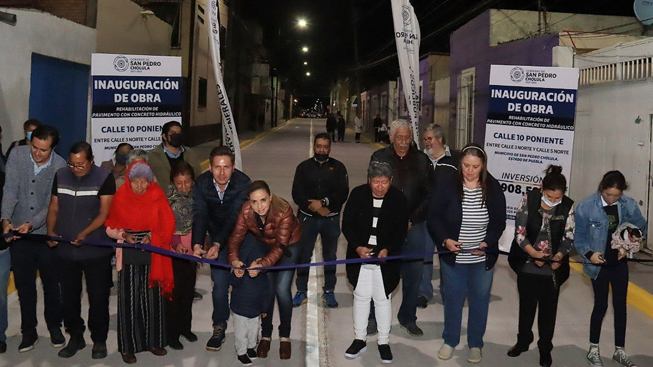 Por: Cortesía Ayuntamiento de San Pedro Cholula presentó la mejora de la validad céntrica 10 de Poniente