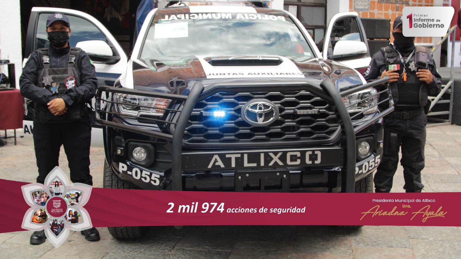 Por: Cortesía Destaca Ariadna Ayala estrategia de seguridad en Atlixco con resultados positivos