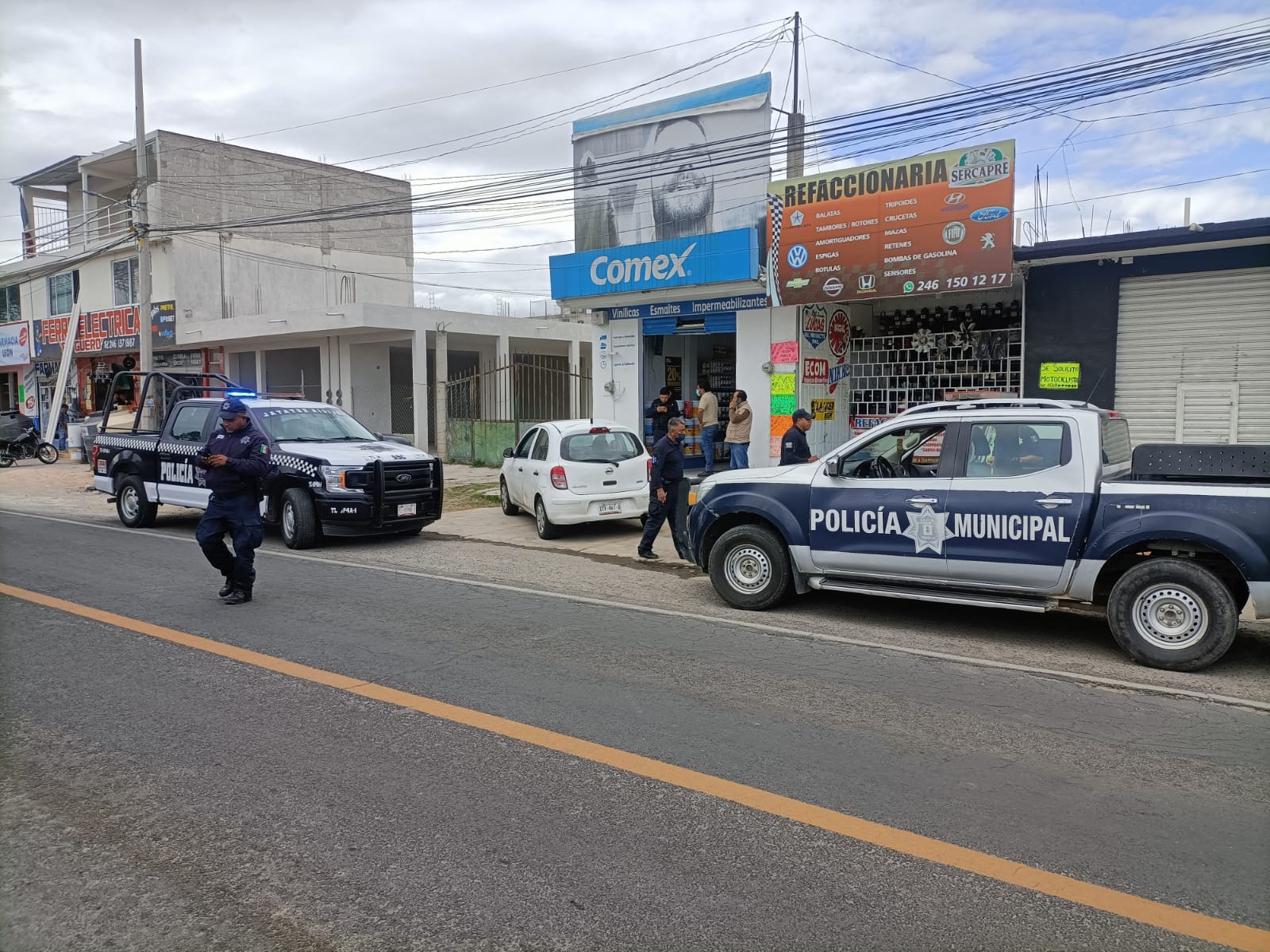 Por: Cortesía Roban a mano armada negocio de pinturas, en Totolac