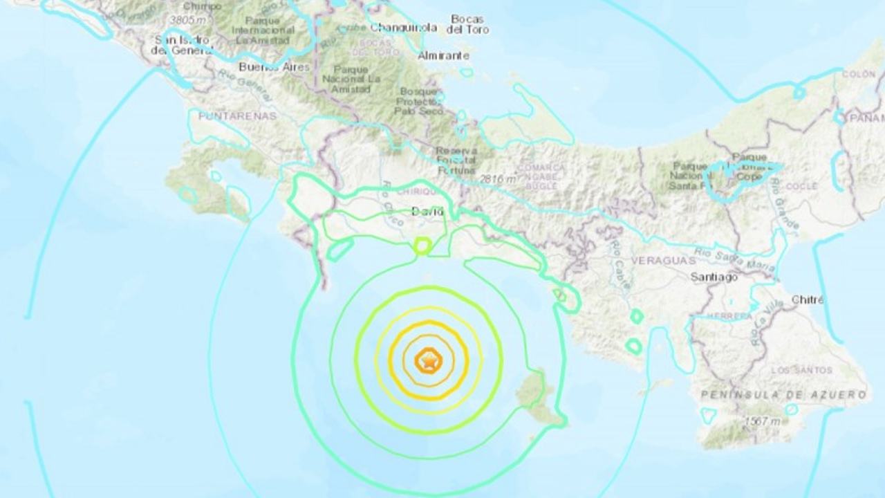 Por: Cortesía Un sismo de 6.9 grados Richter sacudió las costas de Panamá