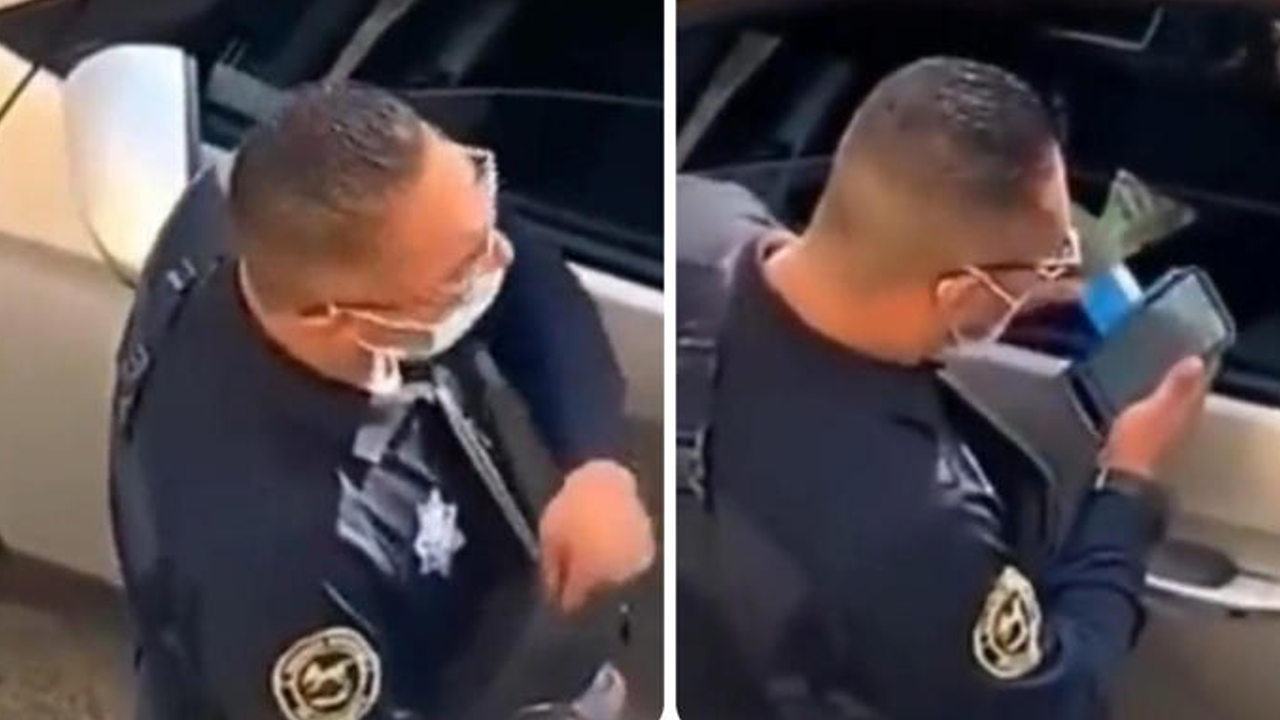 Por: Cortesía Sorprenden a Policía cobrando “mordida” con una terminal bancaria