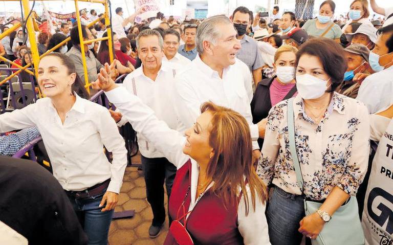 Falso que militarizamos al país, dice Lorena Cuéllar ante Adán Augusto