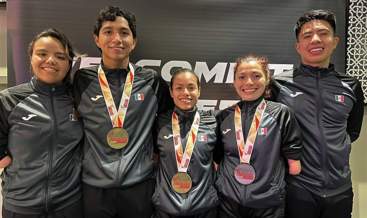 Por: Cortesía La poblana Claudia Romero ganó oro en Grand Prix de Parataekwondo en Manchester