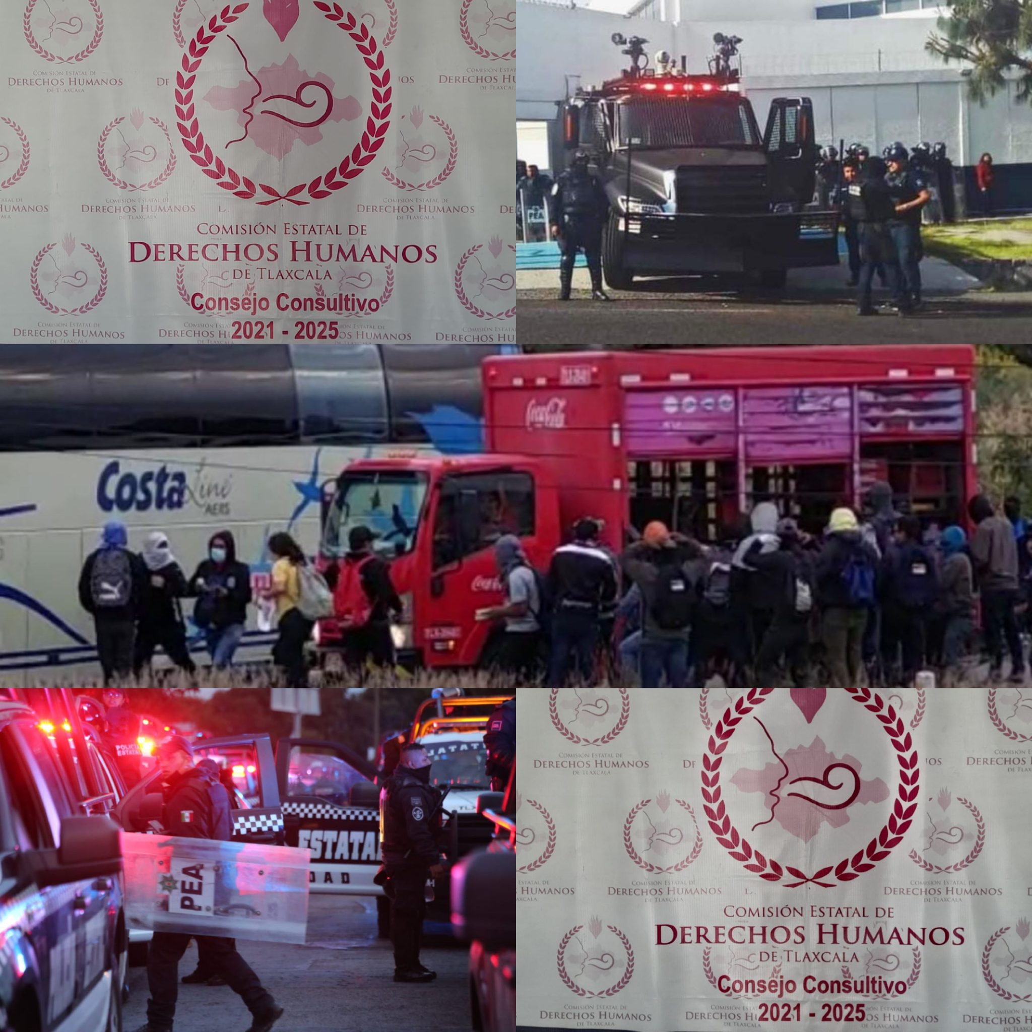 Por: Cortesía Se pronuncia la CEDH sobre los hechos violentos suscitados entre presuntas personas estudiantes de la escuela normal rural de Panotla y elementos de la SSC