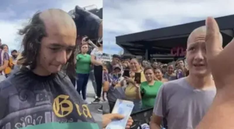 Por: Cortesía Influencer recorre México regalando 15 mil pesos por raparse el cabello para vídeo de Tik Tok