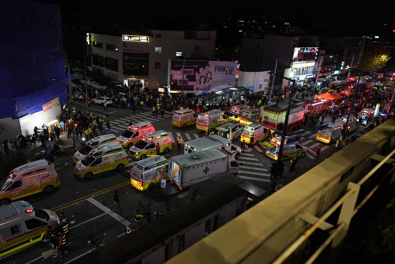 Por: Cortesía Declara Corea del Sur luto nacional tras la muerte de 154 personas por estampida en celebración de Halloween