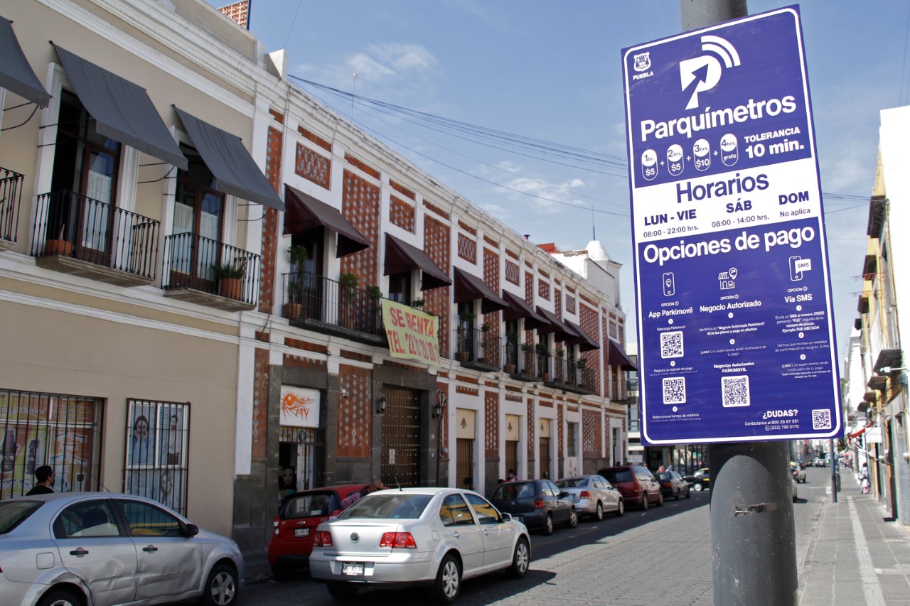 Por: Cortesía Recauda Ayuntamiento de Puebla 2 mdp por parquímetros desde su implementación